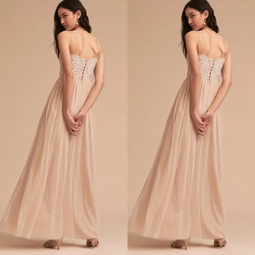 Anthropologie x BHLDN Elowen Dress Oyster - Picture 2 of 5